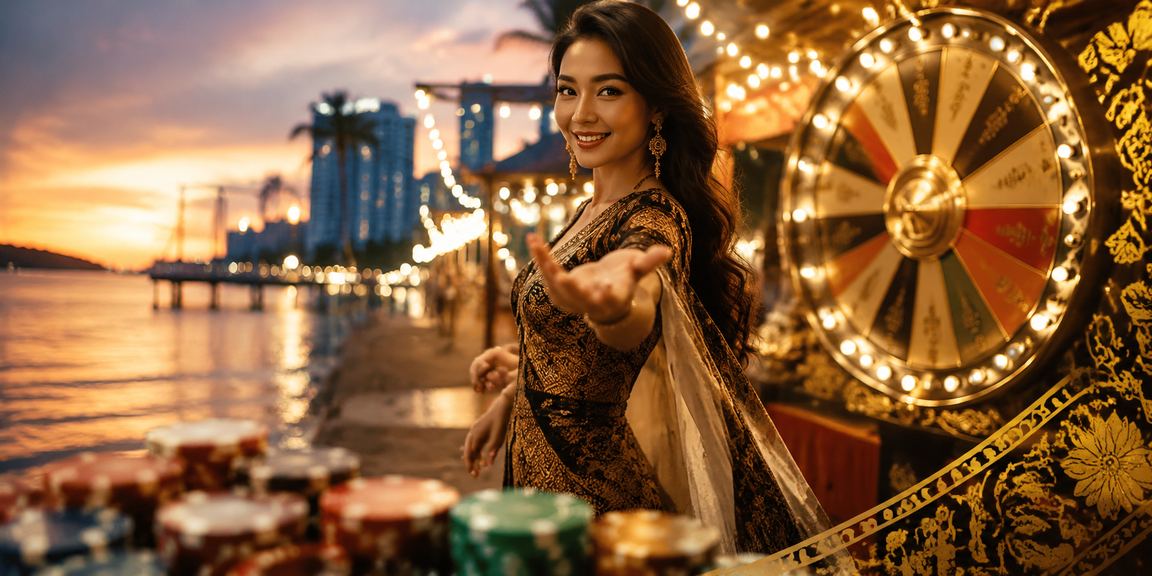 Nuansa permainan meja di Kota Kinabalu dengan motif batik yang menawan